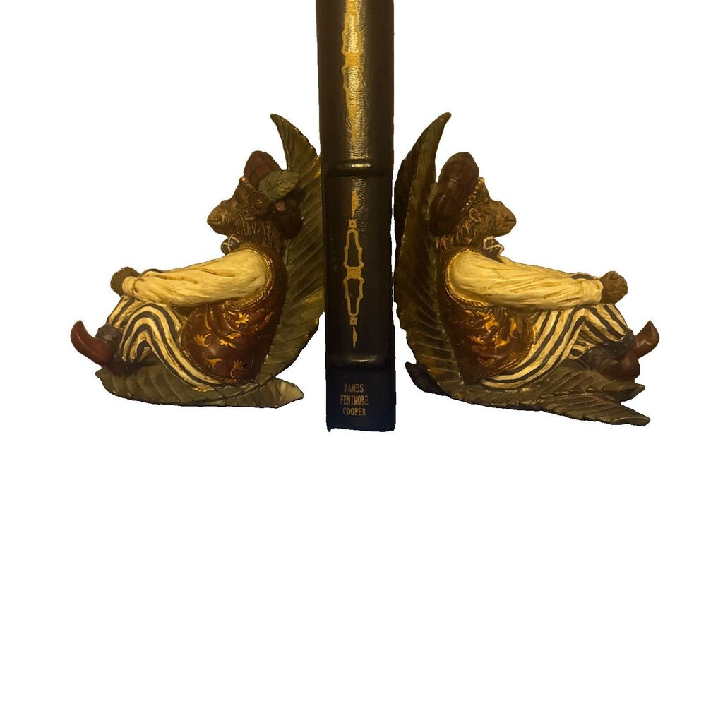 Vintage Hand Painted Monkey Bookends